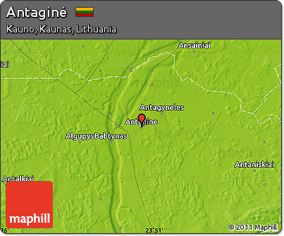 Physical Map of Antaginė