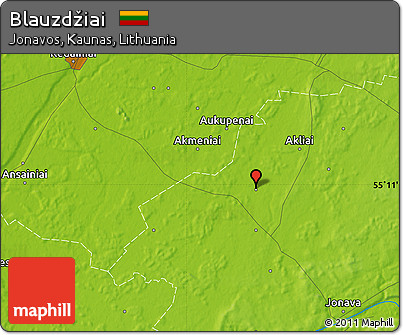 Physical Map of Blauzdžiai