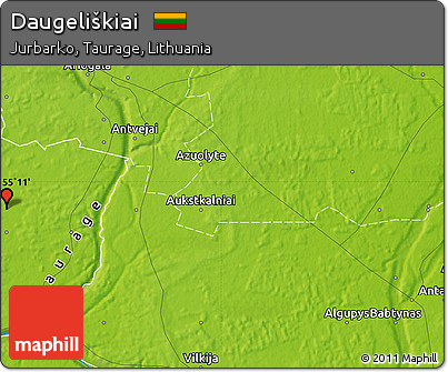 Physical Map of Daugeliškiai