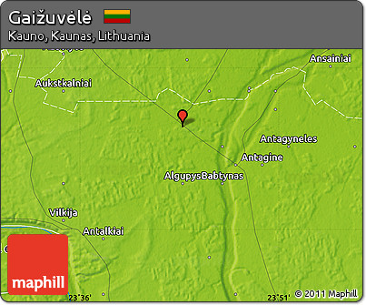 Physical Map of Gaižuvėlė