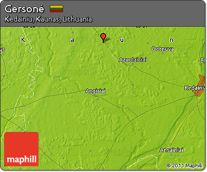 Physical Map of Gersonė