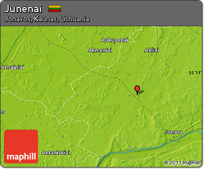 Physical Map of Junėnai