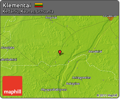 Physical Map of Klementai