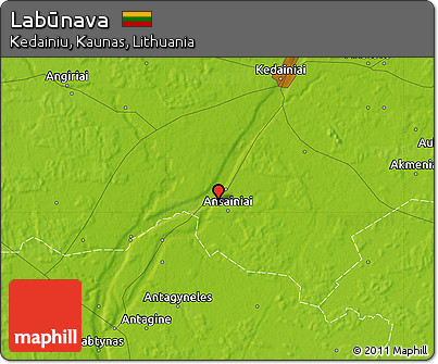 Physical Map of Labūnava