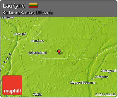 Physical Map of Laučynė