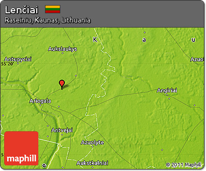 Physical Map of Lenčiai