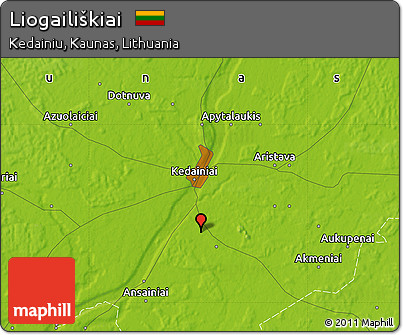 Physical Map of Liogailiškiai