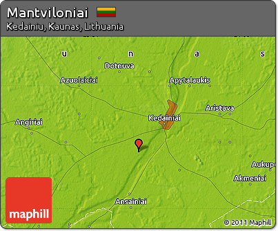 Physical Map of Mantviloniai