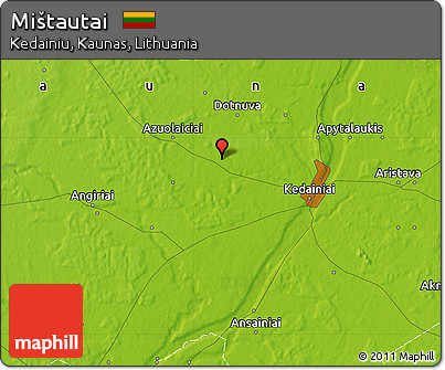 Physical Map of Mištautai