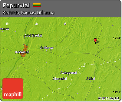 Physical Map of Papurviai
