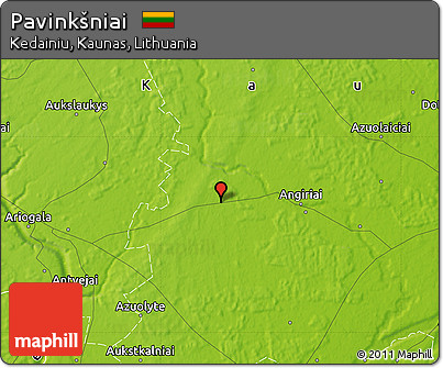 Physical Map of Pavinkšniai