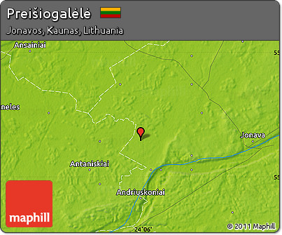 Physical Map of Preišiogalėlė