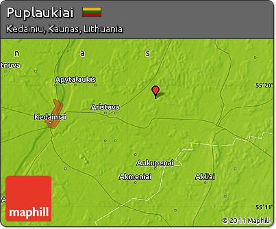 Physical Map of Puplaukiai