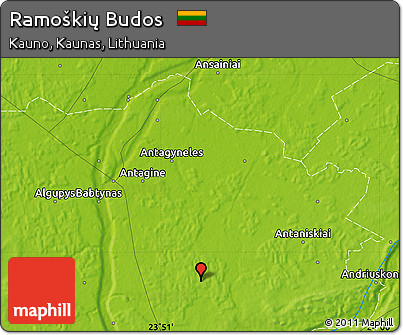Physical Map of Ramoškių Budos