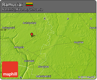 Physical Map of Ramučiai