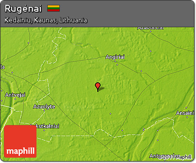 Physical Map of Rugėnai
