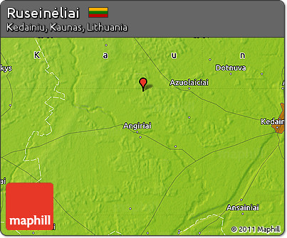 Physical Map of Ruseinėliai
