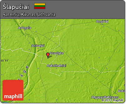 Physical Map of Šlapučiai