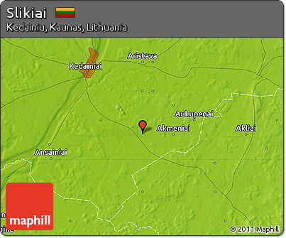 Physical Map of Slikiai