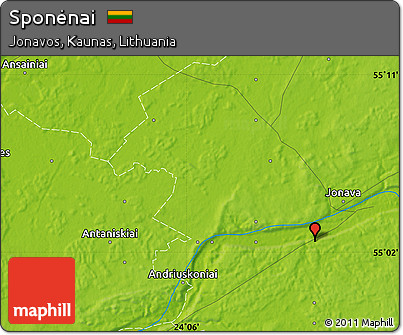 Physical Map of Sponėnai