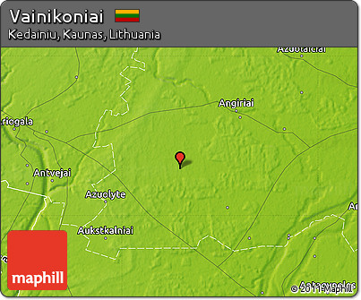 Physical Map of Vainikoniai