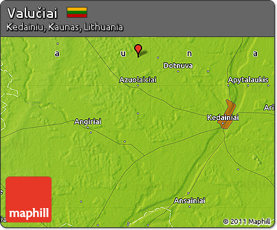 Physical Map of Valučiai