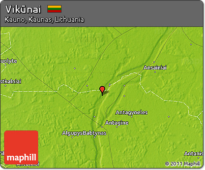 Physical Map of Vikūnai
