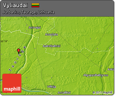 Physical Map of Vyliaudai
