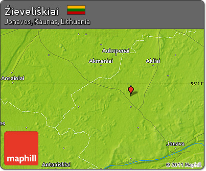 Physical Map of Žieveliškiai