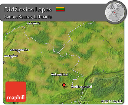 Satellite Map of Didžiosios Lapės