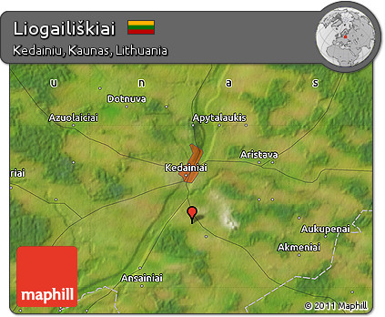 Satellite Map of Liogailiškiai
