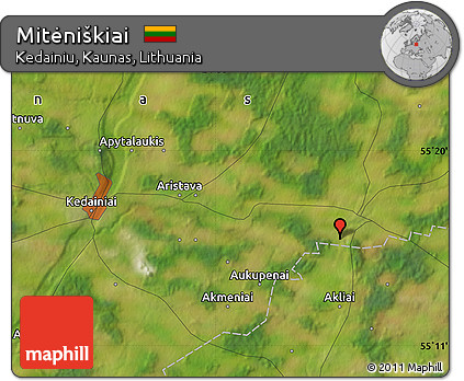 Satellite Map of Mitėniškiai