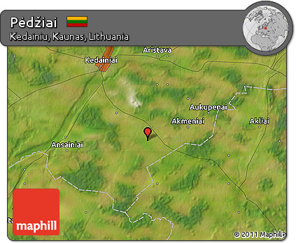 Satellite Map of Pėdžiai