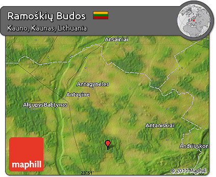 Satellite Map of Ramoškių Budos