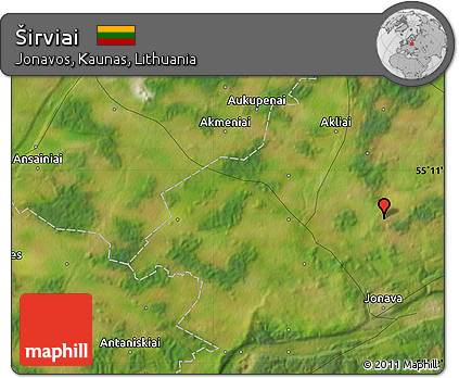 Satellite Map of Širviai