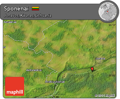 Satellite Map of Sponėnai