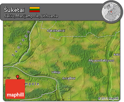 Satellite Map of Šukėtai