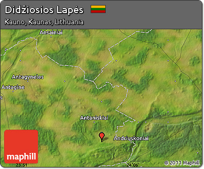Satellite Map of Didžiosios Lapės
