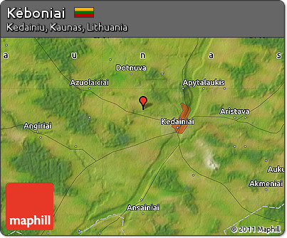 Satellite Map of Kėboniai
