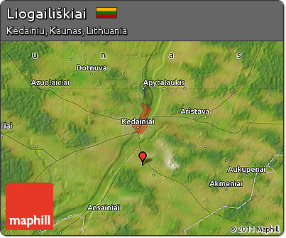 Satellite Map of Liogailiškiai