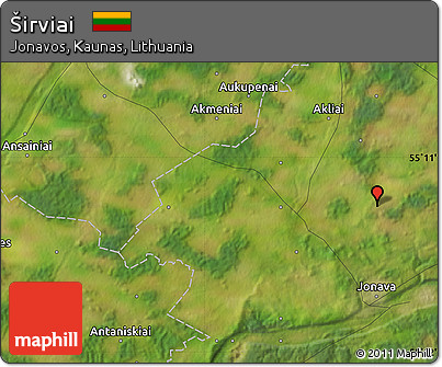 Satellite Map of Širviai