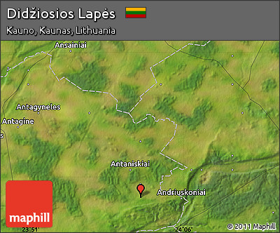 Satellite Map of Didžiosios Lapės