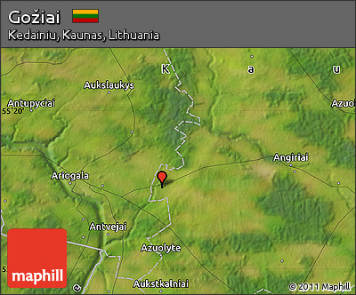 Satellite Map of Gožiai