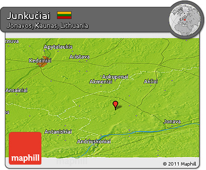 Physical Panoramic Map of Junkučiai