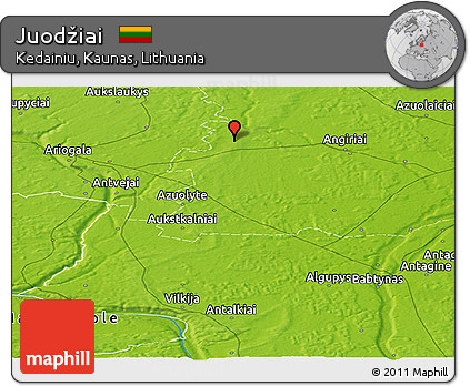 Physical Panoramic Map of Juodžiai