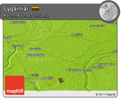 Physical Panoramic Map of Lygainiai