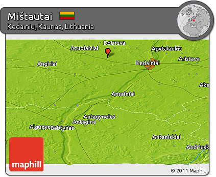 Physical Panoramic Map of Mištautai