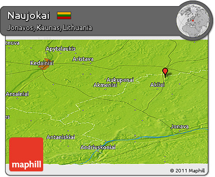 Physical Panoramic Map of Naujokai