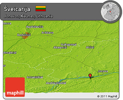 Physical Panoramic Map of Šveicarija