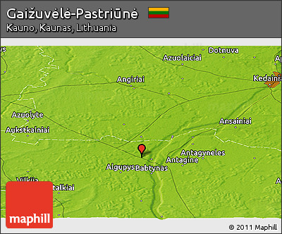 Physical Panoramic Map of Gaižuvėlė-Pastriūnė